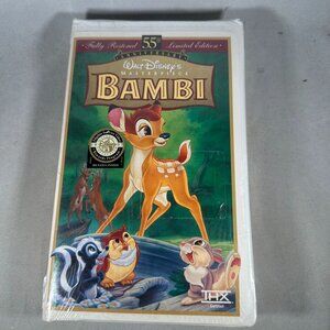 Walt Disney Masterpiece Bambi VHS 55th Anniversary Limited Edition